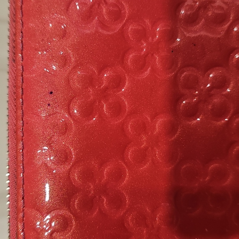 Coach Long Zip Around Wallet In Salmon Pink Patent Leather GUC - Picture 2 of 13